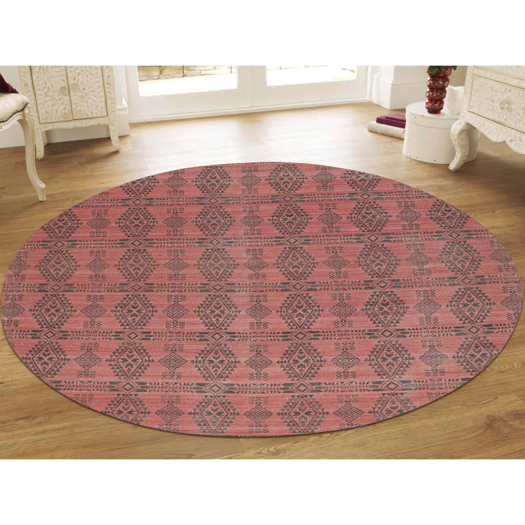 10'x10' HandWoven Reversible Kilim Flat Weave Round Oriental Rug